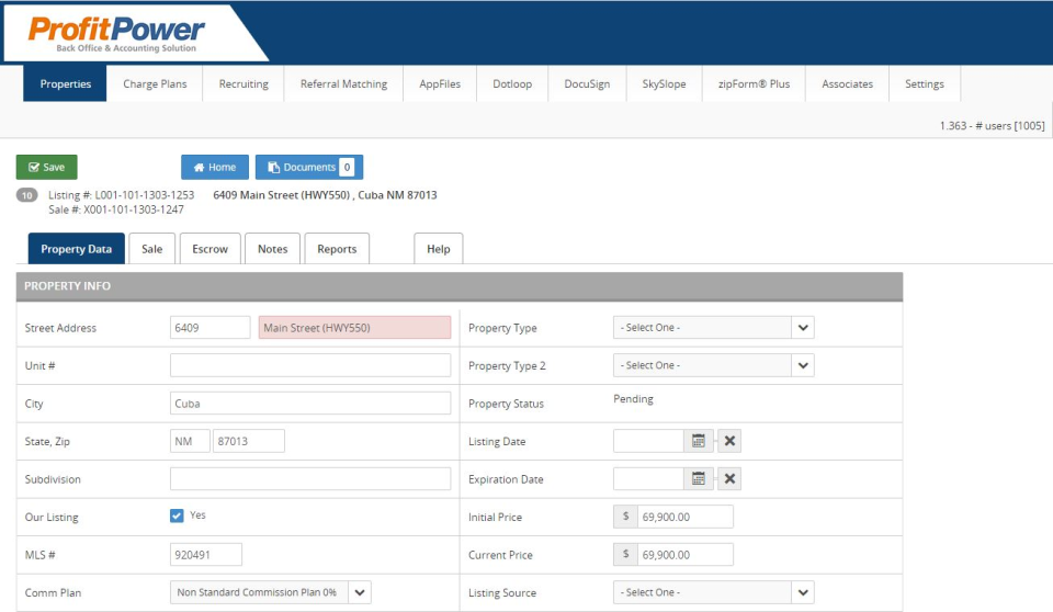 screenshot of Profit Power